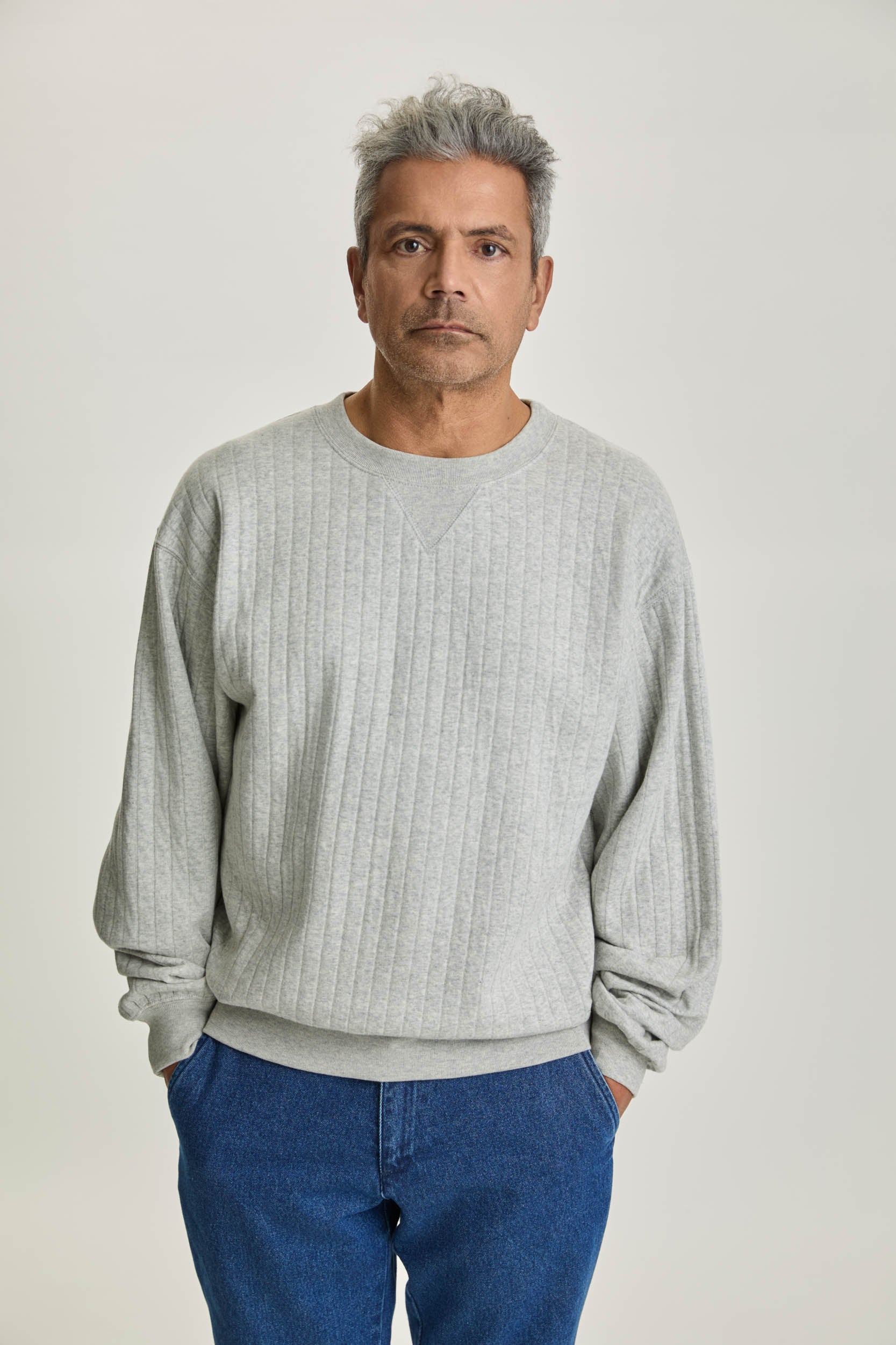 Xavier Ribbed Grey Mesc - Image 3